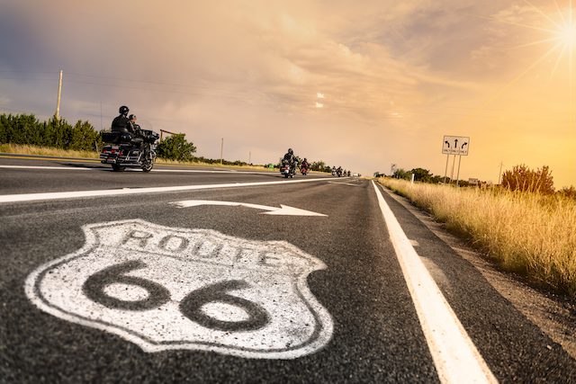 Route 66 road sign in Arizona, ouest amrica, USA